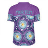 Australia Aboriginal Custom Rugby Jersey - Purple Abstract Seamless Pattern With Aboriginal Inspired Rugby Jersey