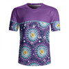 Australia Aboriginal Custom Rugby Jersey - Purple Abstract Seamless Pattern With Aboriginal Inspired Rugby Jersey