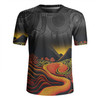 Australia Aboriginal Custom Rugby Jersey - Rainbow Serpent Dreamtime Land Art Inspired Rugby Jersey