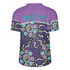 Australia Aboriginal Custom Rugby Jersey - Purple Painting With Aboriginal Inspired Dot Rugby Jersey