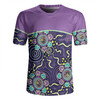 Australia Aboriginal Custom Rugby Jersey - Purple Painting With Aboriginal Inspired Dot Rugby Jersey