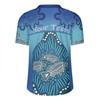 Australia Aboriginal Custom Rugby Jersey - Blue Aboriginal Dot With Fish Rugby Jersey