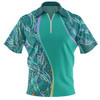 Australia Aboriginal Custom Zip Polo Shirt - Turquoise Dot Dreamtime Zip Polo Shirt