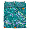 Australia Aboriginal Bedding Set - Turquoise Dot Dreamtime Bedding Set