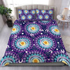 Australia Aboriginal Bedding Set - Purple Abstract Seamless Pattern With Aboriginal Inspired Bedding Set