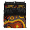 Australia Aboriginal Bedding Set - Dreaming Trees And Goanna In Dot Pattern Bedding Set