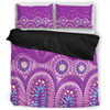 Australia Aboriginal Bedding Set - Purple Aboriginal Dot Bedding Set
