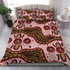 Australia Aboriginal Bedding Set - Aboriginal Inspired With Pink Background Bedding Set