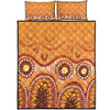Australia Aboriginal Quilt Bed Set - Brown Aboriginal Dot Quilt Bed Set