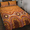 Australia Aboriginal Quilt Bed Set - Brown Aboriginal Dot Quilt Bed Set