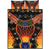 Australia Aboriginal Quilt Bed Set - Indigenous Dot With Boomerang Inspired Quilt Bed Set