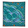 Australia Aboriginal Quilt - Turquoise Dot Dreamtime Quilt