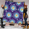 Australia Aboriginal Quilt - Purple Abstract Seamless Pattern With Aboriginal Inspired Quilt