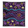 Australia Aboriginal Quilt - Purple Dot In Aboriginal Style Quilt