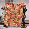 Australia Aboriginal Blanket - Aboriginal Art Style Abstract Blanket