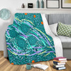 Australia Aboriginal Blanket - Turquoise Dot Dreamtime Blanket