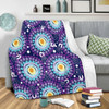 Australia Aboriginal Blanket - Purple Abstract Seamless Pattern With Aboriginal Inspired Blanket