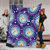 Australia Aboriginal Blanket - Purple Abstract Seamless Pattern With Aboriginal Inspired Blanket