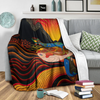 Australia Aboriginal Blanket - Rainbow Serpent Dreamtime Land Art Inspired Blanket