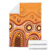 Australia Aboriginal Blanket - Brown Aboriginal Dot Blanket