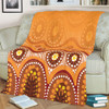 Australia Aboriginal Blanket - Brown Aboriginal Dot Blanket