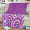 Australia Aboriginal Blanket - Purple Aboriginal Dot Blanket