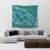 Australia Aboriginal Tapestry - Turquoise Dot Dreamtime Tapestry