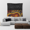 Australia Aboriginal Tapestry - Dreaming Trees And Goanna In Dot Pattern Tapestry