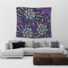 Australia Aboriginal Tapestry - Purple Painting With Aboriginal Inspired Dot Tapestry