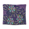 Australia Aboriginal Tapestry - Purple Painting With Aboriginal Inspired Dot Tapestry