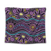 Australia Aboriginal Tapestry - Purple Dot In Aboriginal Style Tapestry