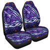 Australia Aboriginal Car Seat Cover - Purple Dot Dreamtime Car Seat Cover