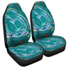 Australia Aboriginal Car Seat Cover - Turquoise Dot Dreamtime Car Seat Cover