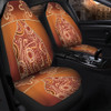 Australia Aboriginal Car Seat Cover - Brown Kangaroo In Aboriginal Dot Art Car Seat Cover