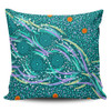 Australia Aboriginal Pillow Cases - Turquoise Dot Dreamtime Pillow Cases