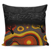 Australia Aboriginal Pillow Cases - Dreaming Trees And Goanna In Dot Pattern Pillow Cases