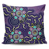 Australia Aboriginal Pillow Cases - Purple Painting With Aboriginal Inspired Dot Pillow Cases