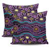 Australia Aboriginal Pillow Cases - Purple Dot In Aboriginal Style Pillow Cases