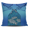 Australia Aboriginal Pillow Cases - Blue Aboriginal Dot With Fish Pillow Cases