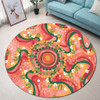 Australia Aboriginal Round Rug - Aboriginal Art Style Abstract Round Rug