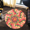 Australia Aboriginal Round Rug - Aboriginal Art Style Abstract Round Rug