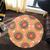 Australia Aboriginal Round Rug - Abstract Seamless Pattern With Aboriginal Inspired Round Rug