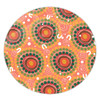 Australia Aboriginal Round Rug - Abstract Seamless Pattern With Aboriginal Inspired Round Rug