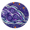 Australia Aboriginal Round Rug - Purple Dot Dreamtime Round Rug