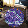 Australia Aboriginal Round Rug - Purple Dot Dreamtime Round Rug