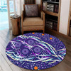 Australia Aboriginal Round Rug - Purple Dot Dreamtime Round Rug