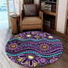 Australia Aboriginal Round Rug - Purple Dot In Aboriginal Style Round Rug