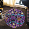 Australia Aboriginal Round Rug - Purple Dot In Aboriginal Style Round Rug