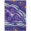 Australia Aboriginal Area Rug - Purple Dot Dreamtime Area Rug