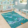 Australia Aboriginal Area Rug - Turquoise Dot Dreamtime Area Rug